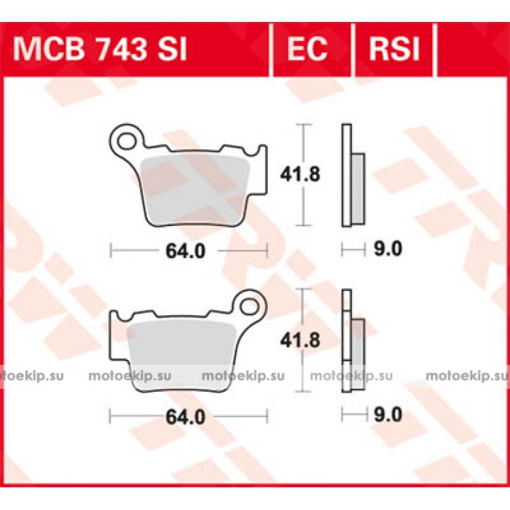 LUCAS TRW Тормозные колодки для мотоцикла MCB743SI