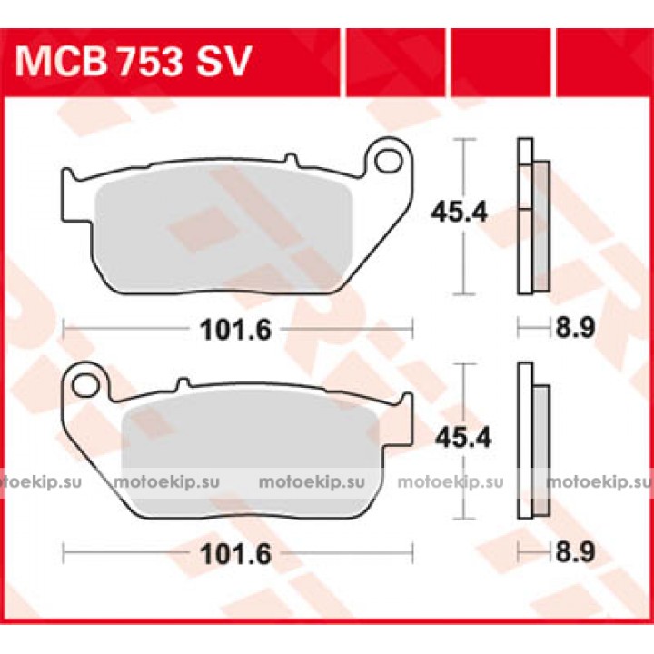 LUCAS TRW Тормозные колодки для мотоцикла MCB753SV
