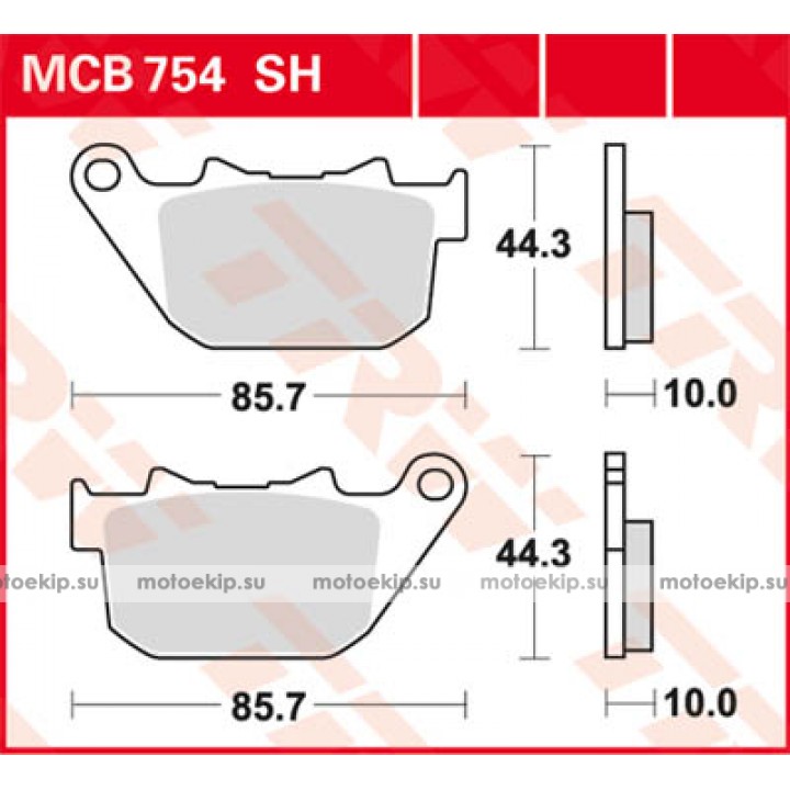 LUCAS TRW Тормозные колодки для мотоцикла MCB754SH