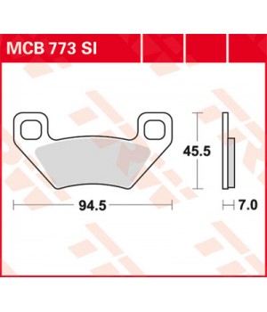 LUCAS TRW Тормозные колодки для мотоцикла MCB773SI