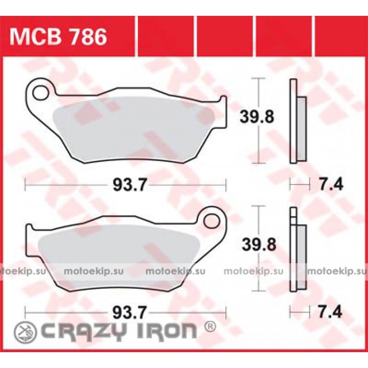 LUCAS TRW Тормозные колодки для мотоцикла MCB786