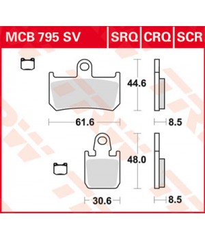 LUCAS TRW Тормозные колодки для мотоцикла MCB795SV