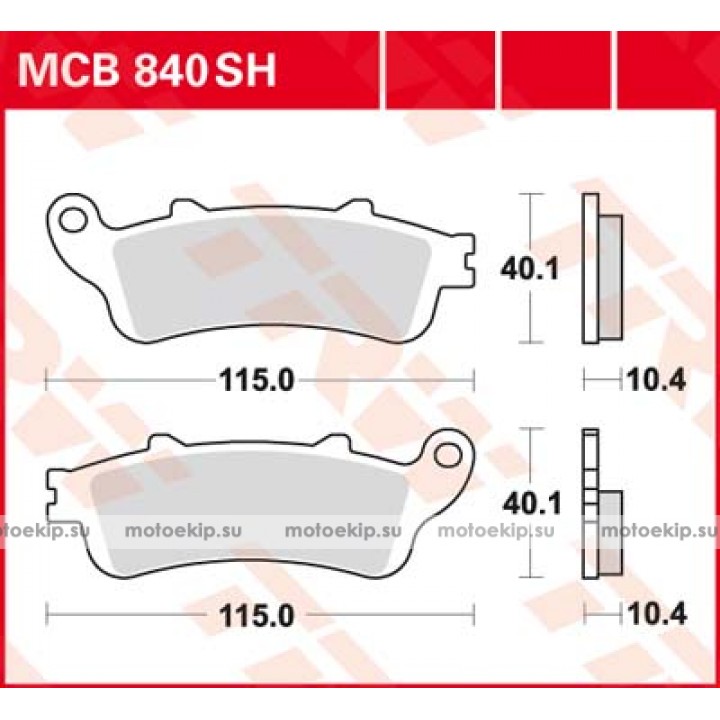 LUCAS TRW Тормозные колодки для мотоцикла MCB840SH (MCB704, MCB704SV)