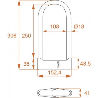 Kovix KSU 250 Скоба Замок