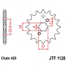 JTF1128.11 Звезда передняя 420