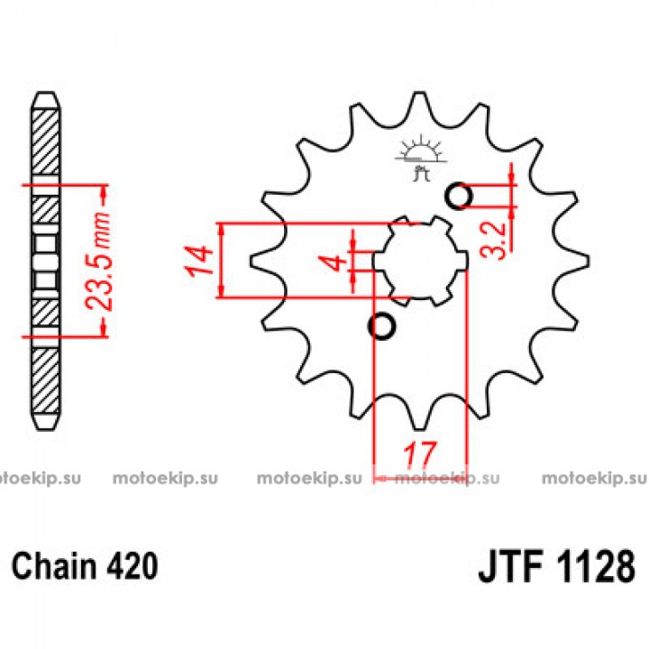 JTF1128.11 Звезда передняя 420
