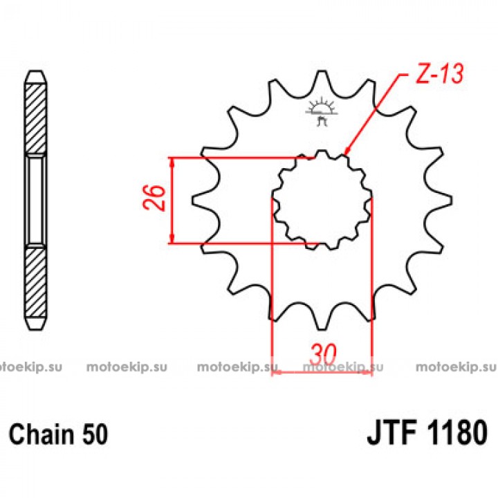 JTF1180.19 Звезда передняя 530