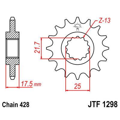 JTF1298.17 Звезда передняя 428