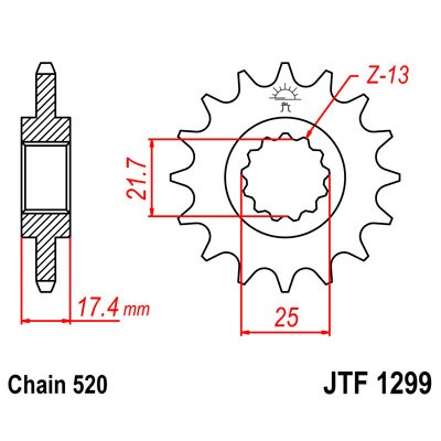 JTF1299.14 Звезда передняя 520
