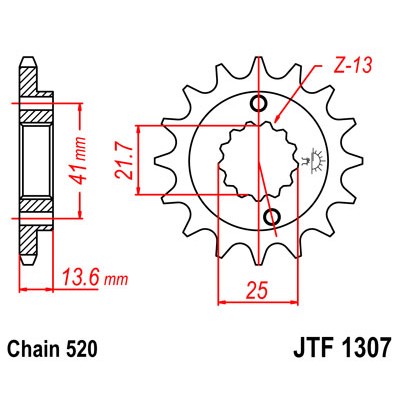 JTF1307.14 Звезда передняя 520