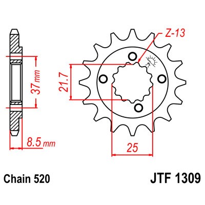 JTF1309.13 Звезда передняя 520