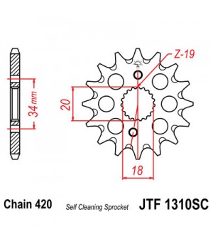 JTF1310.15SC Звезда передняя 420 (самоочистка)