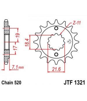 JTF1321.12 Звезда передняя 520