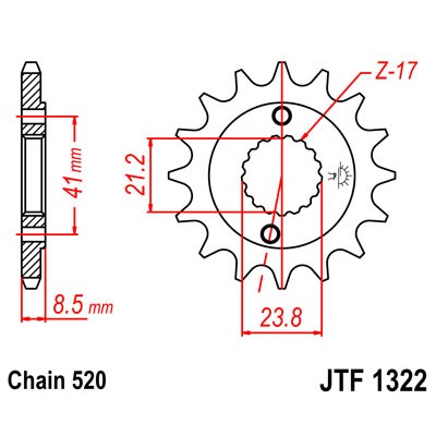 JTF1322.14 Звезда передняя 520