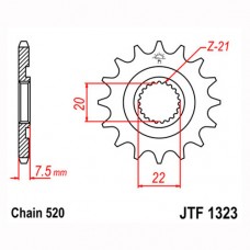 JTF1323.12 Звезда передняя 520