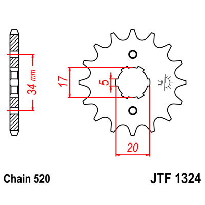 JTF1324.13 Звезда передняя 520