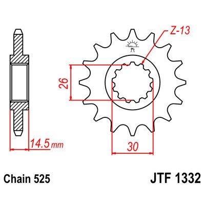 JTF1332.15 Звезда передняя 525