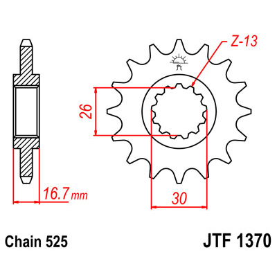 JTF1370.14 Звезда передняя 525
