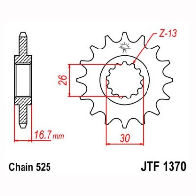 JTF1370.15 Звезда передняя 525