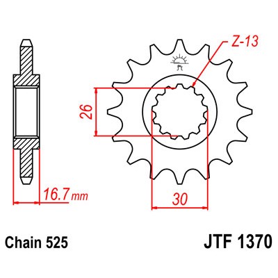 JTF1370.16 Звезда передняя 525