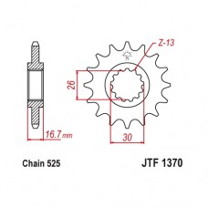 JTF1370.16RB Звезда передняя 525, с демпфером