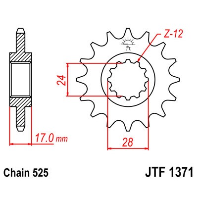 JTF1371.15 Звезда передняя 525