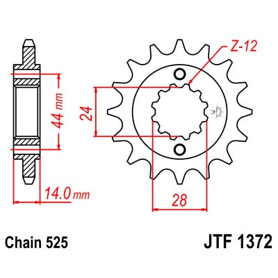 JTF1372.17 Звезда передняя 525