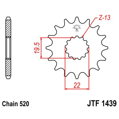 JTF1439.13 Звезда передняя 520