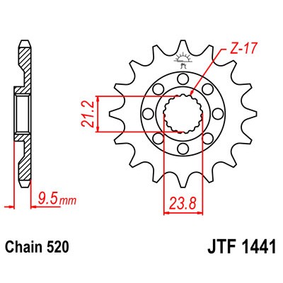 JTF1441.15 Звезда передняя 520