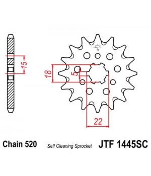 JTF1445.12SC Звезда передняя 520 (самоочистка)