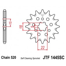 JTF1445.13SC Звезда передняя 520 (самоочистка)