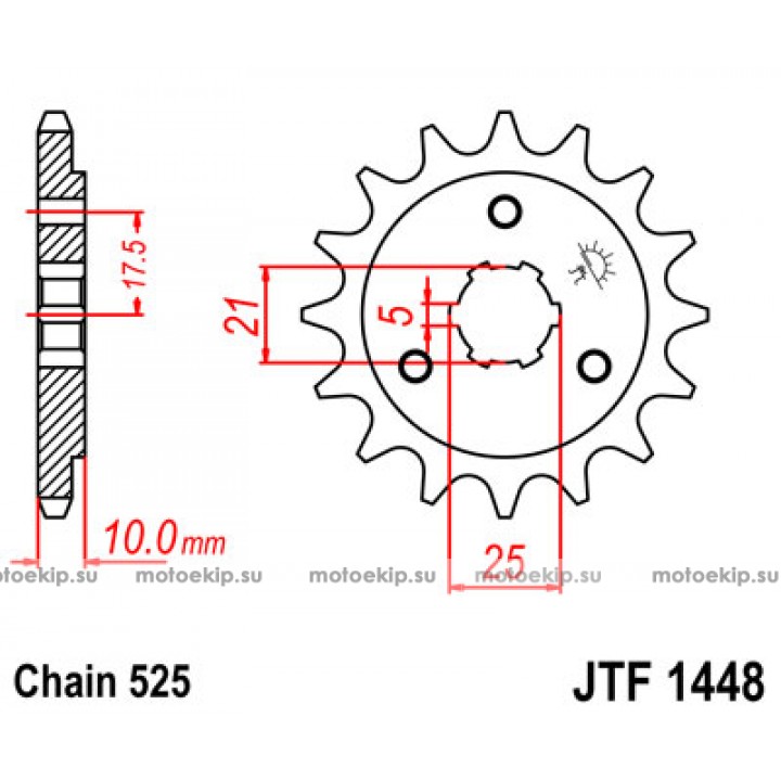 JTF1448.15 Звезда передняя 525