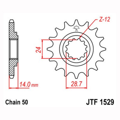 JTF1529.17 Звезда передняя 530