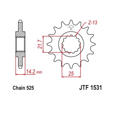 JTF1531.15 Звезда передняя 525