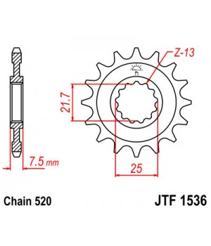 JTF1536.15 Звезда передняя 520