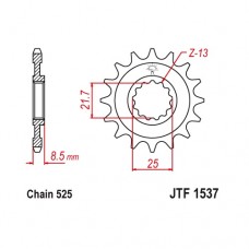 JTF1537.15RB Звезда передняя 525, с демпфером