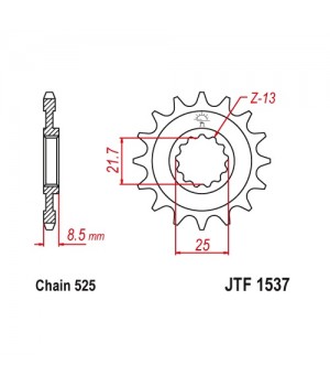 JTF1537.15RB Звезда передняя 525, с демпфером