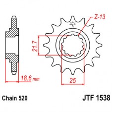 JTF1538.13 Звезда передняя 520 JTF1538.13 Звезда передняя 520