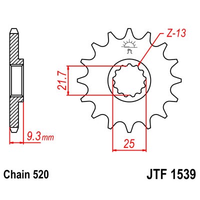 JTF1539.14 Звезда передняя 520
