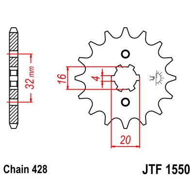 JTF1550.14 Звезда передняя 428