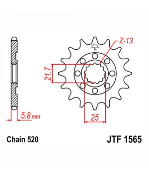 JTF1565.12 Звезда передняя 520