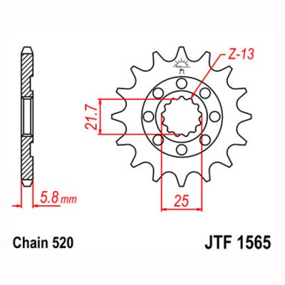 JTF1565.12 Звезда передняя 520
