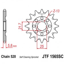 JTF1565.14SC Звезда передняя 520 JTF1565.14SC Звезда передняя 520