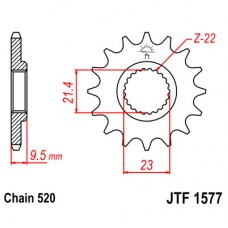 JTF1577.15 Звезда передняя 520