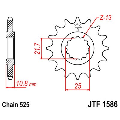 JTF1586.17 Звезда передняя 525