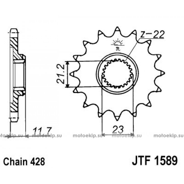 JTF1589.19 Звезда передняя 428