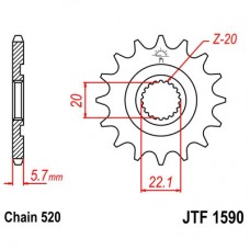JTF1590.12 Звезда передняя 520