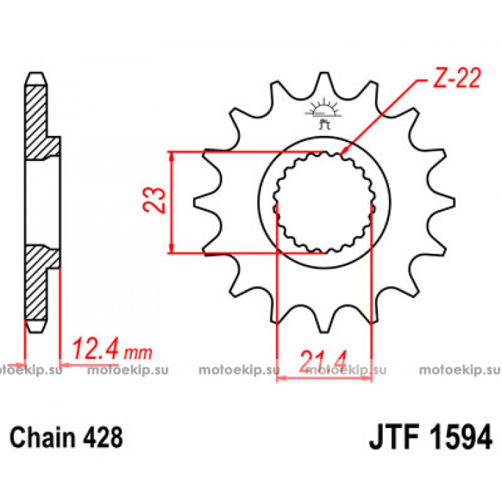 JTF1594.15 Звезда передняя 428