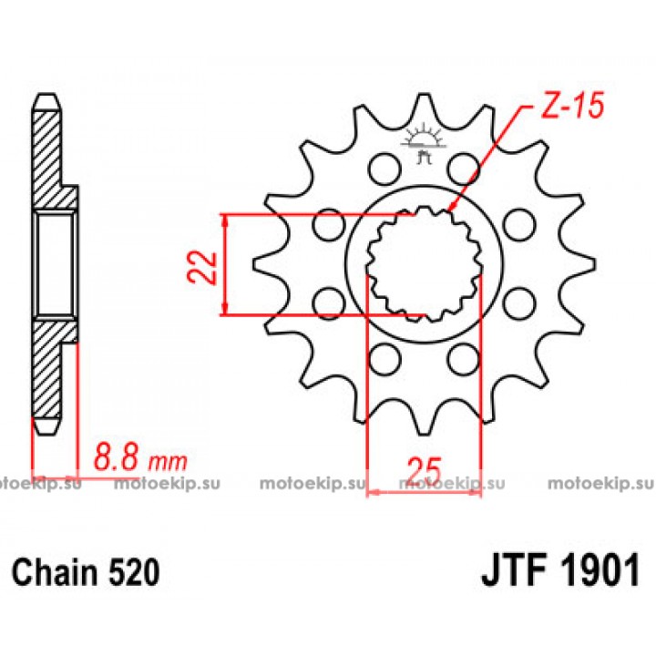 JTF1901.12 Звезда передняя 520