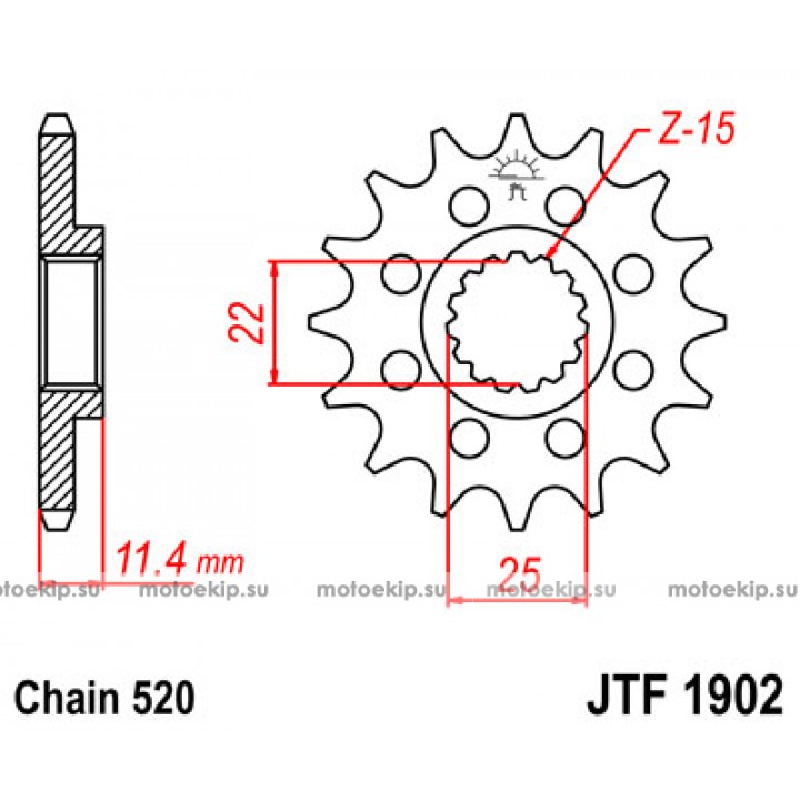 JTF1902.15 Звезда передняя 520